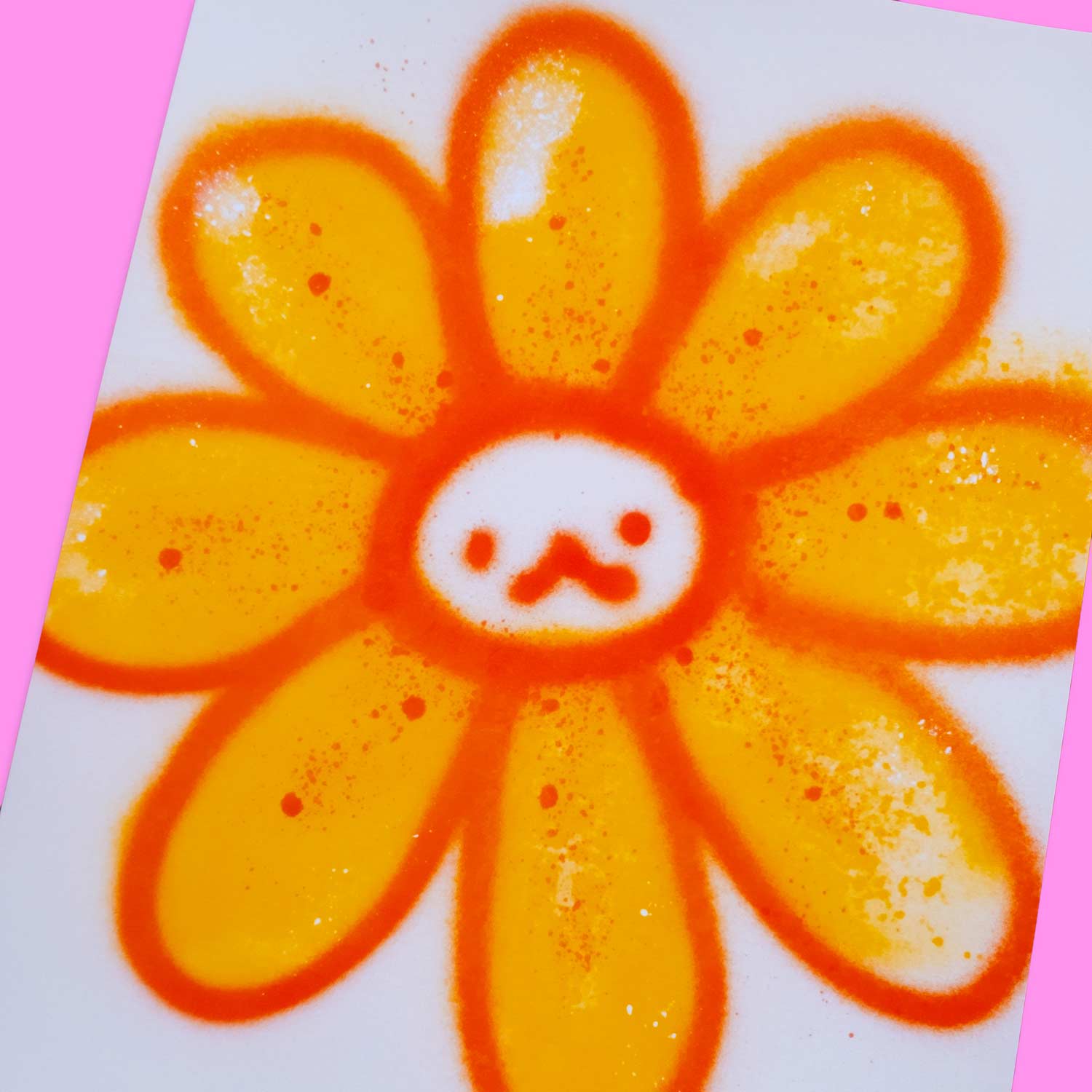 Affiche fleur féline jaune 11x14"