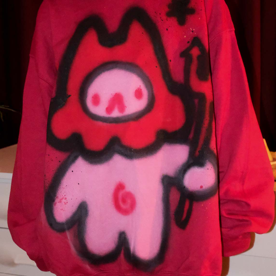 Spray painted Demon Crewneck (XL)