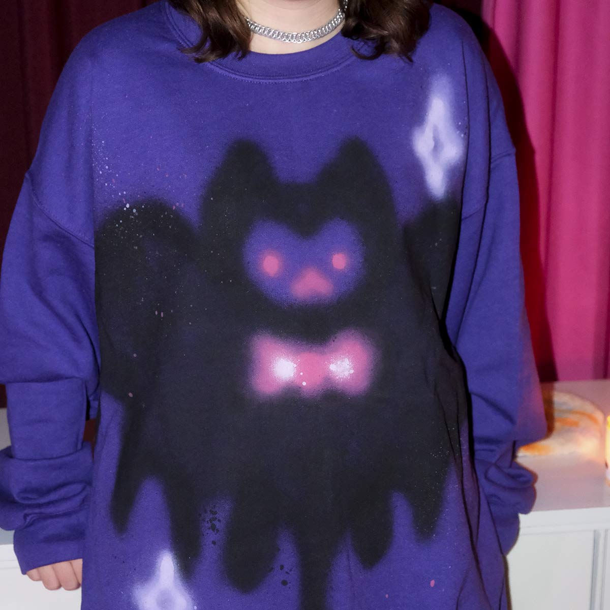 Ouaté chauve souris peinturé (XL)