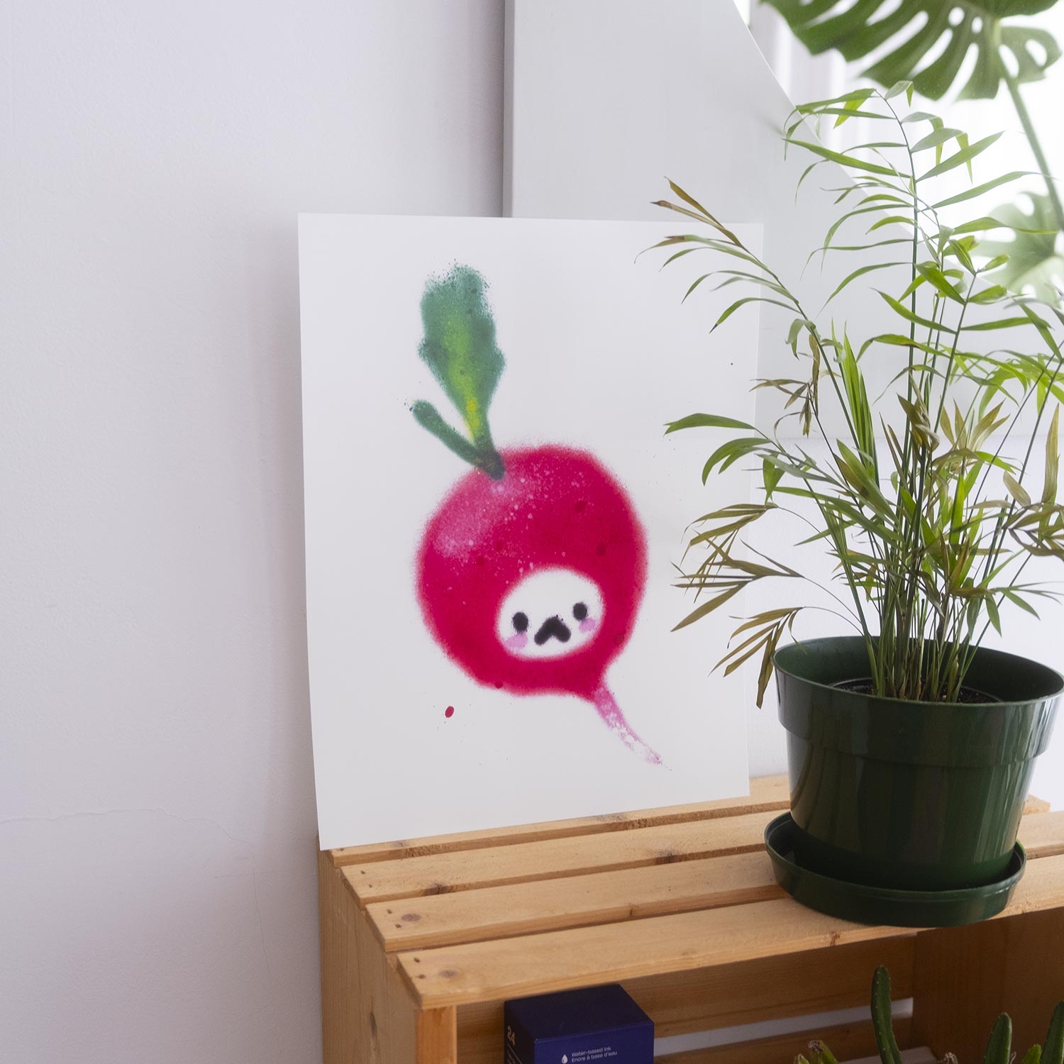 Affiches légumes félins assorties