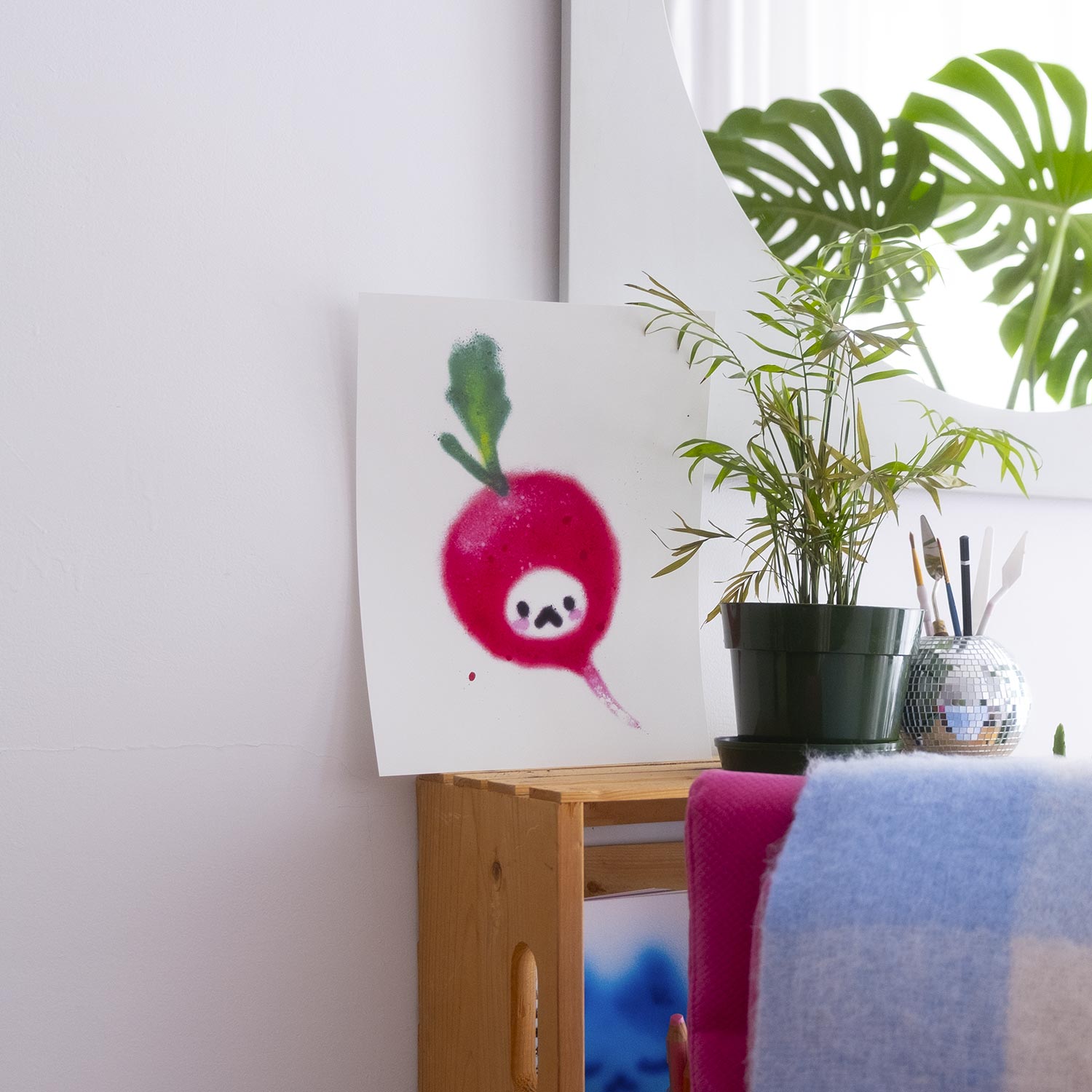 Affiches légumes félins assorties
