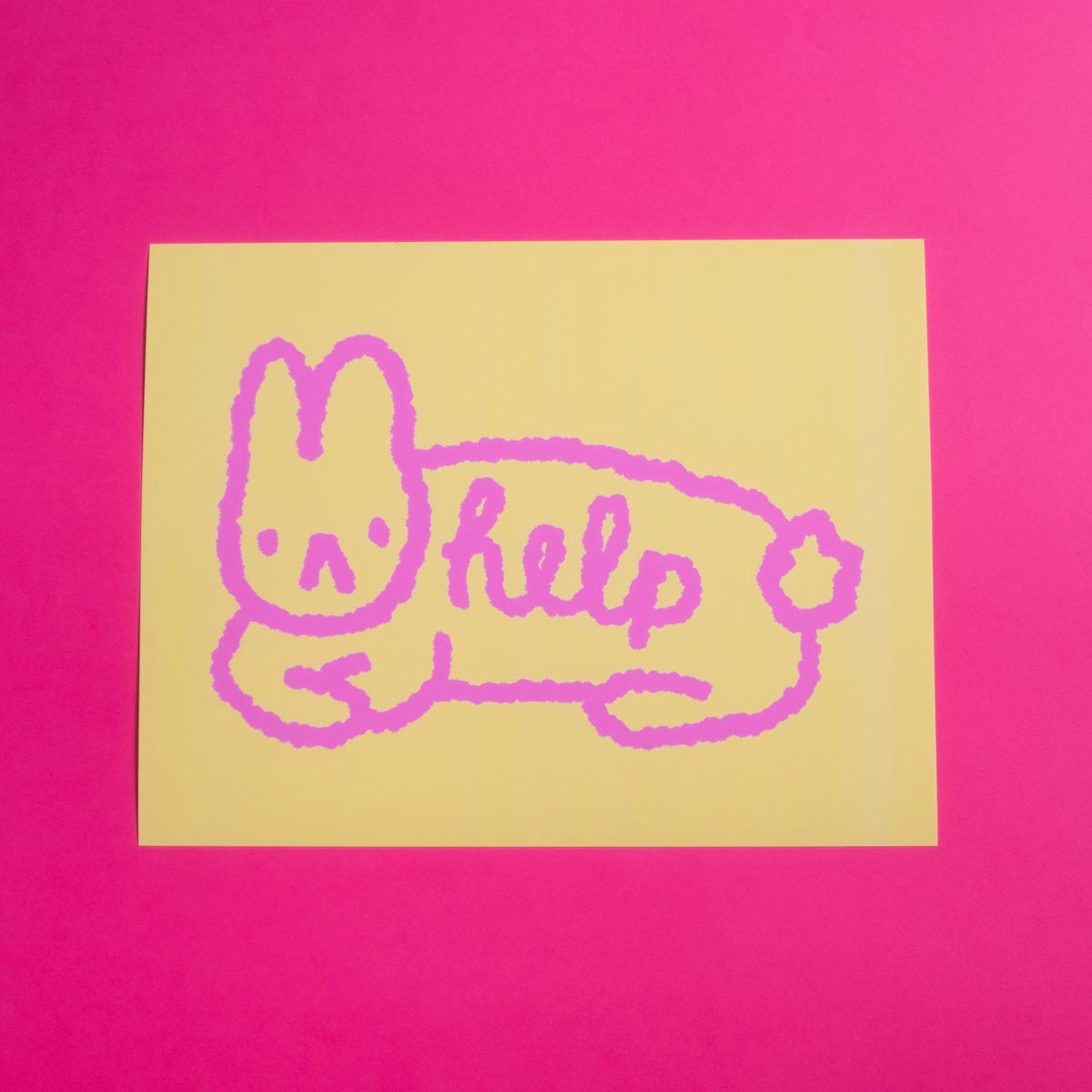 Help bunny poster 11x8.5