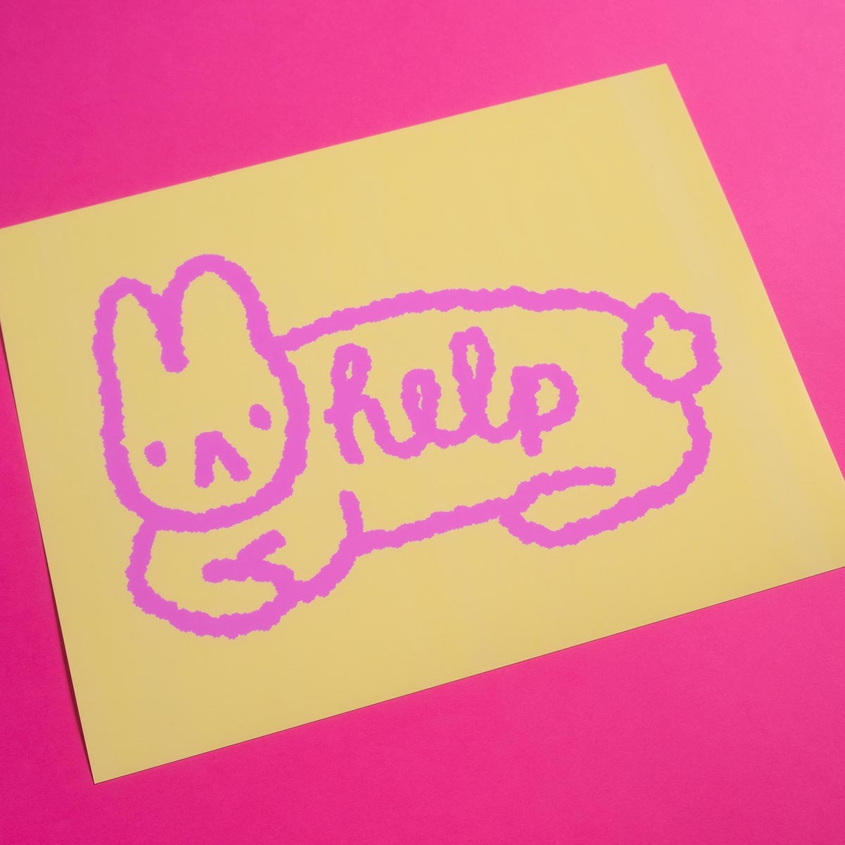 Help bunny poster 11x8.5