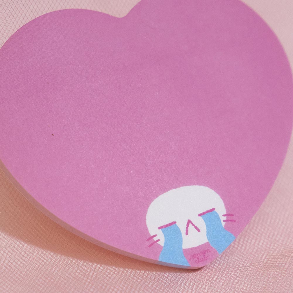 Sad Heart Cat Sticky Notes