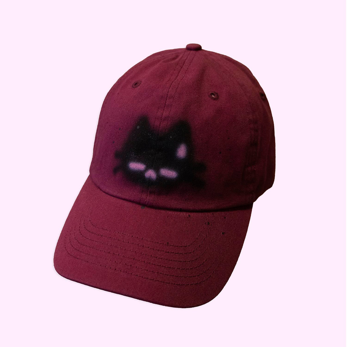 Casquette bourgogne "Chat tanné" unique