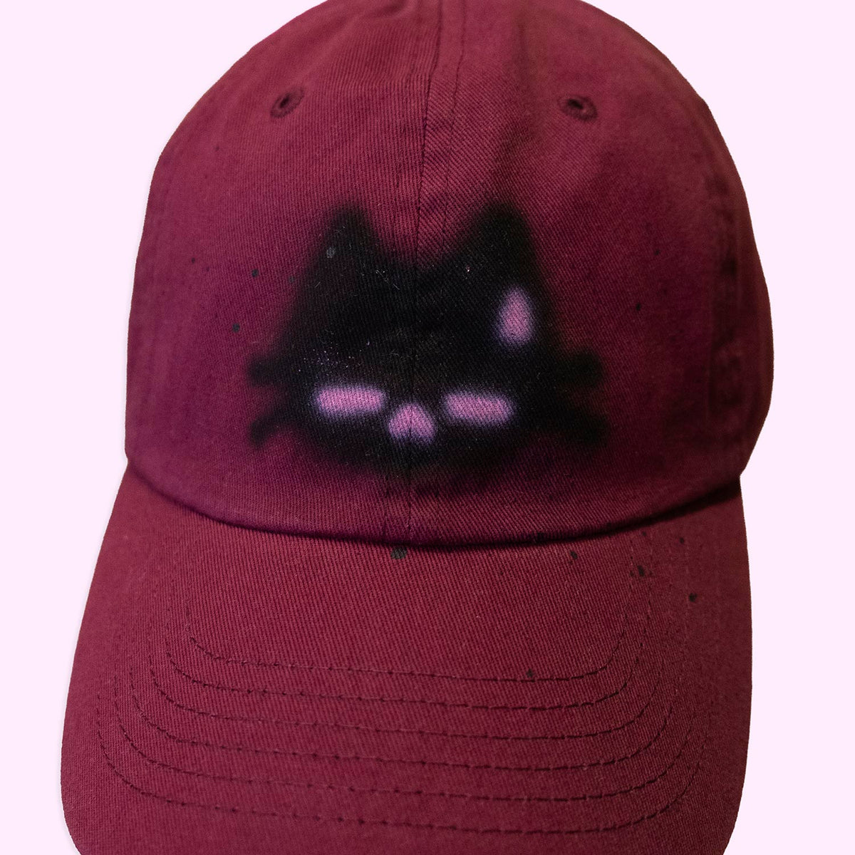 Casquette bourgogne "Chat tanné" unique