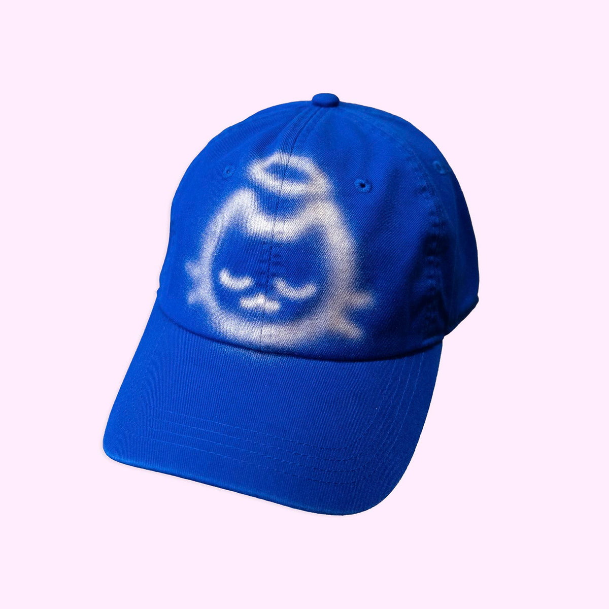 Casquette bleu indigo "chat angélique" unique