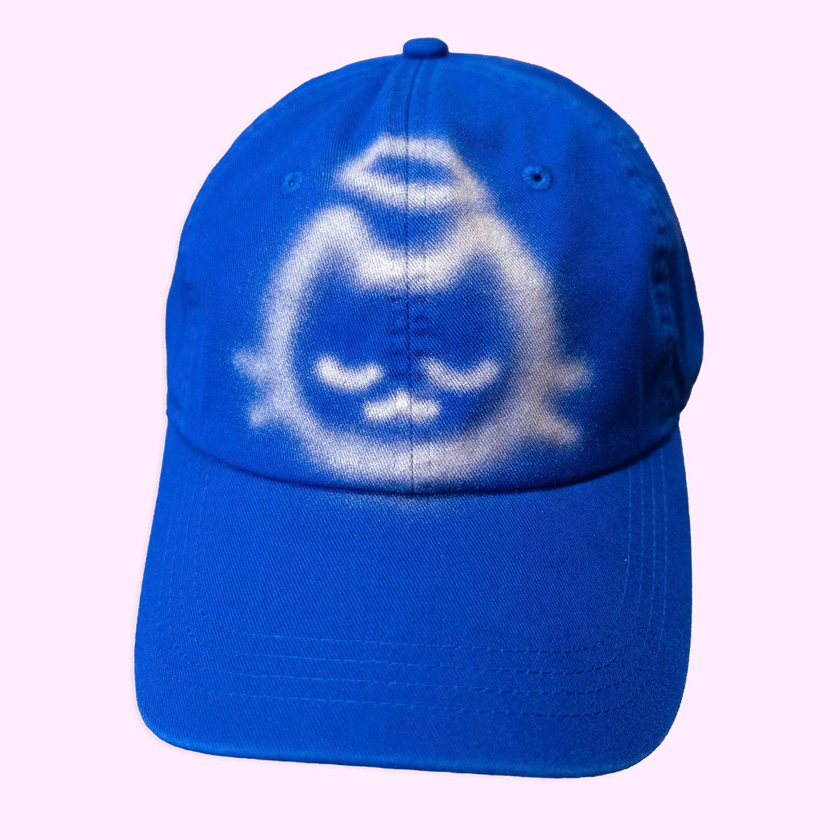 Casquette bleu indigo "chat angélique" unique