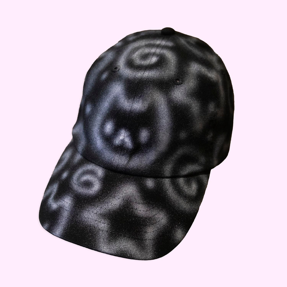 Casquette noire "chats mixed feelings argenté" unique