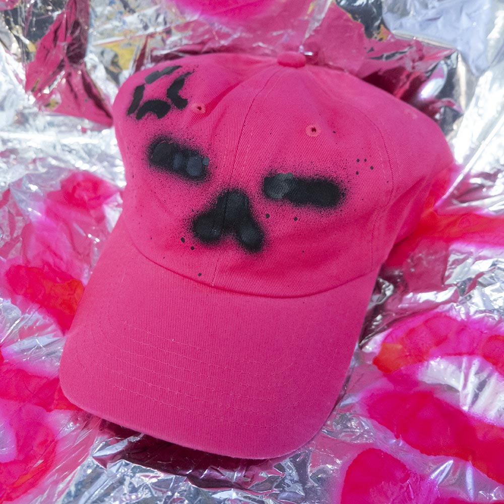 Casquette rose "minou annoyed" unique