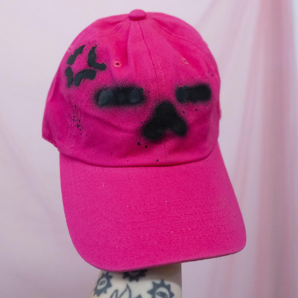 Casquette rose "minou annoyed" unique