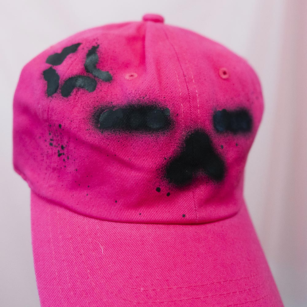 Casquette rose "minou annoyed" unique