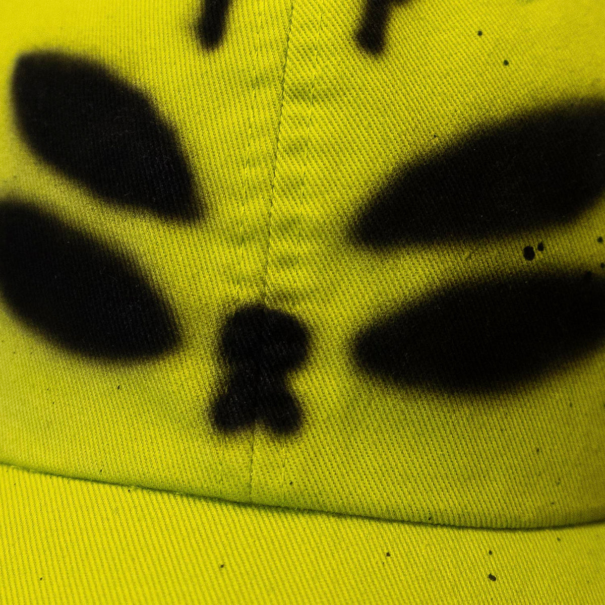 Unique "Alien Cat" Airbrushed Lime Green Hat