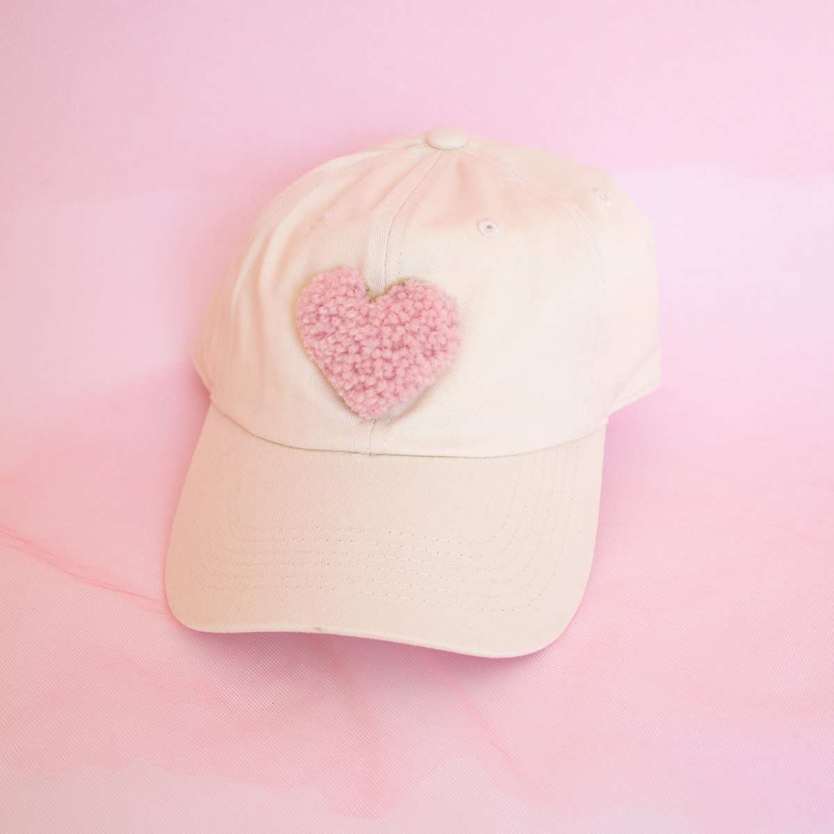 Colorful Tufted Heart Hats