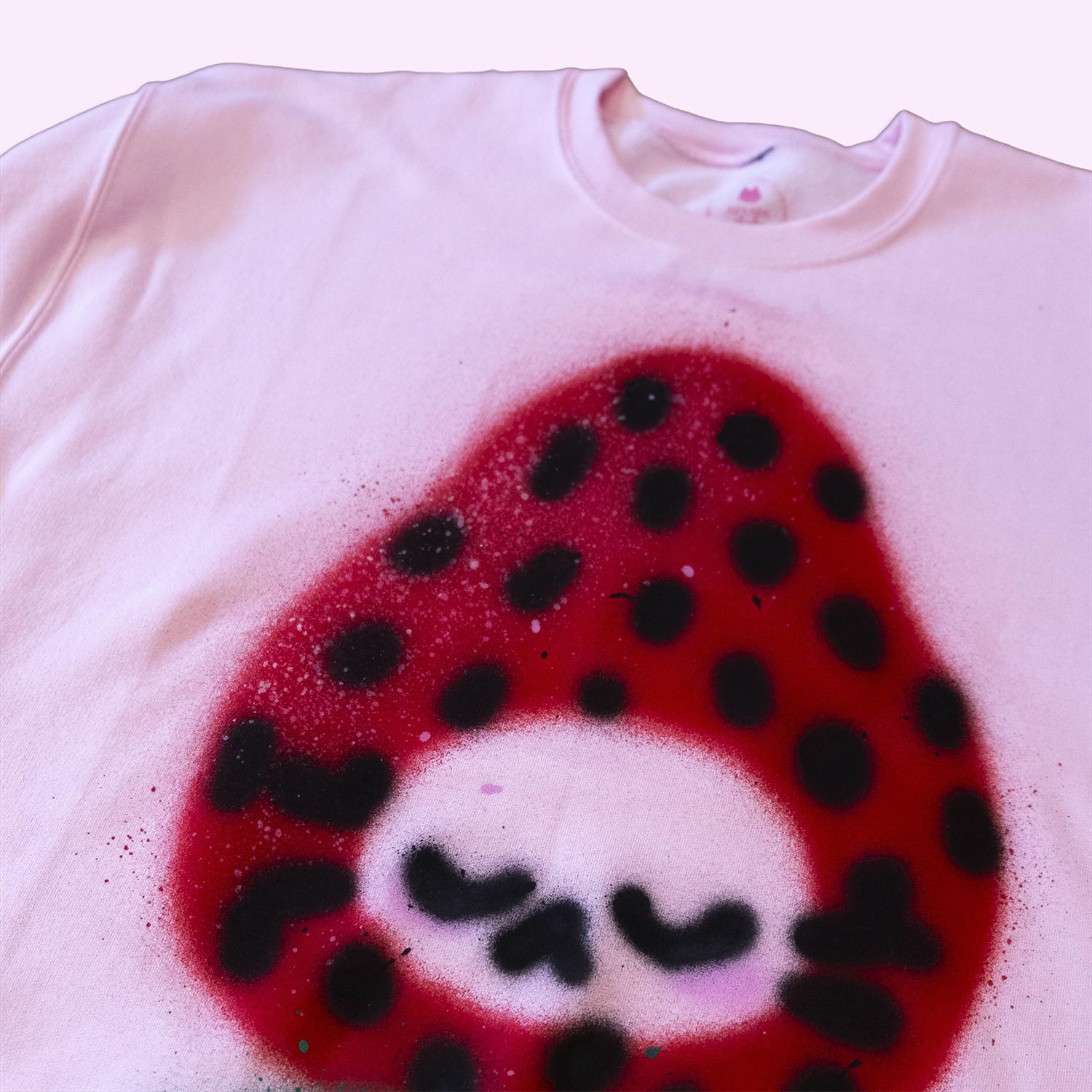 Pink "Peaceful Strawberry" Crewneck, medium size