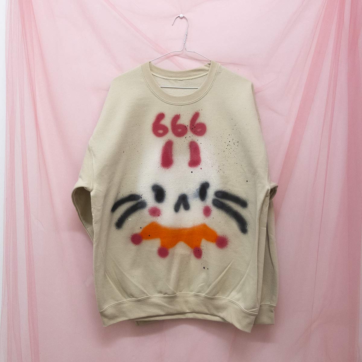 Spray Painted 666 Hoodie (L)