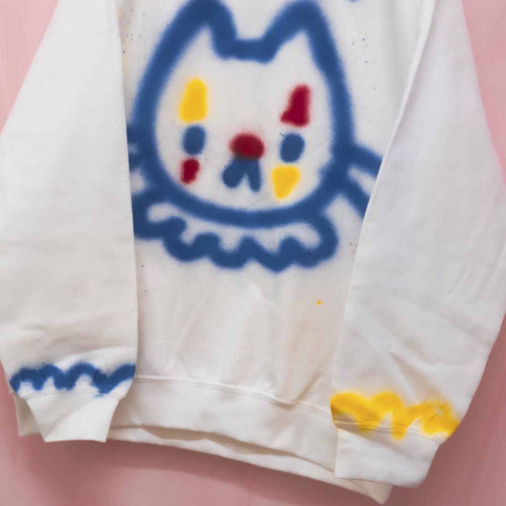 Chandail "Chat clown primaire" unique (L)