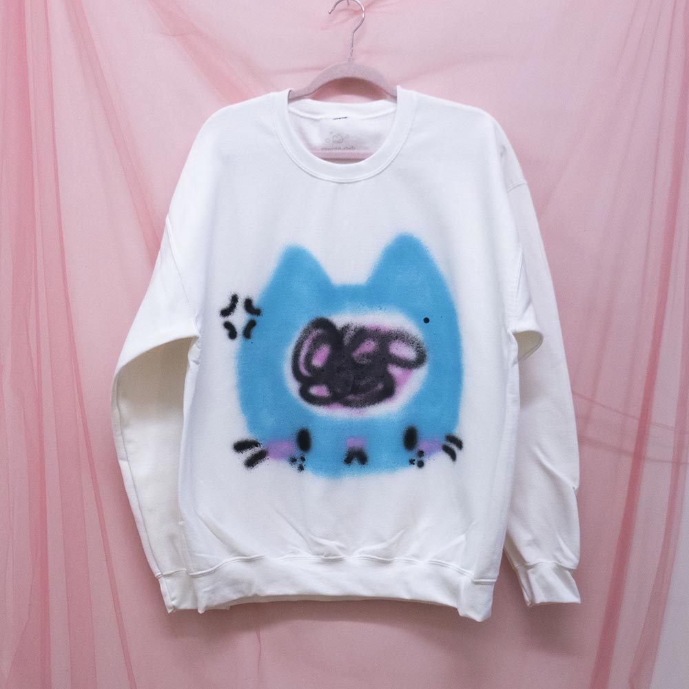 Confused painted sweatshirt (L)