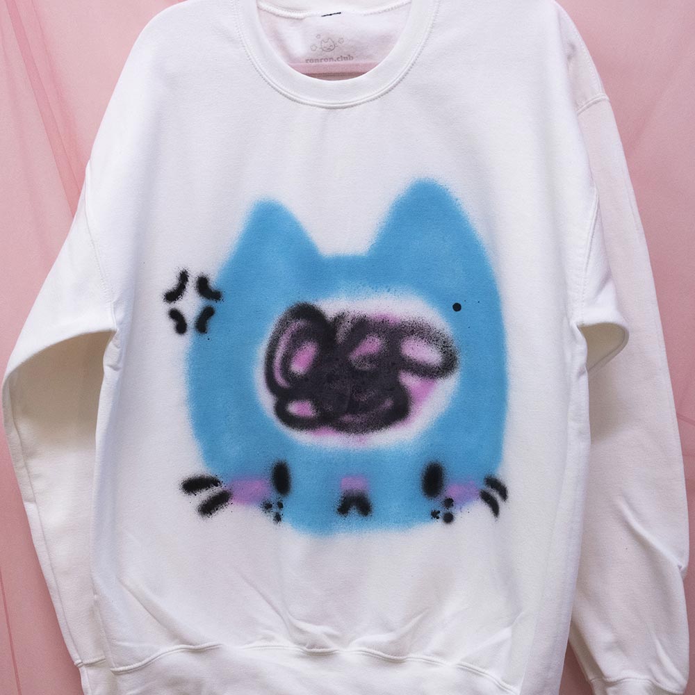 Confused painted sweatshirt (L)