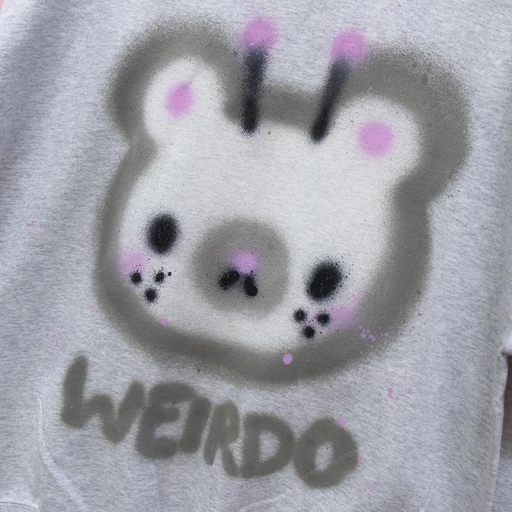 Weirdo spray painted sweatshirt (XL)