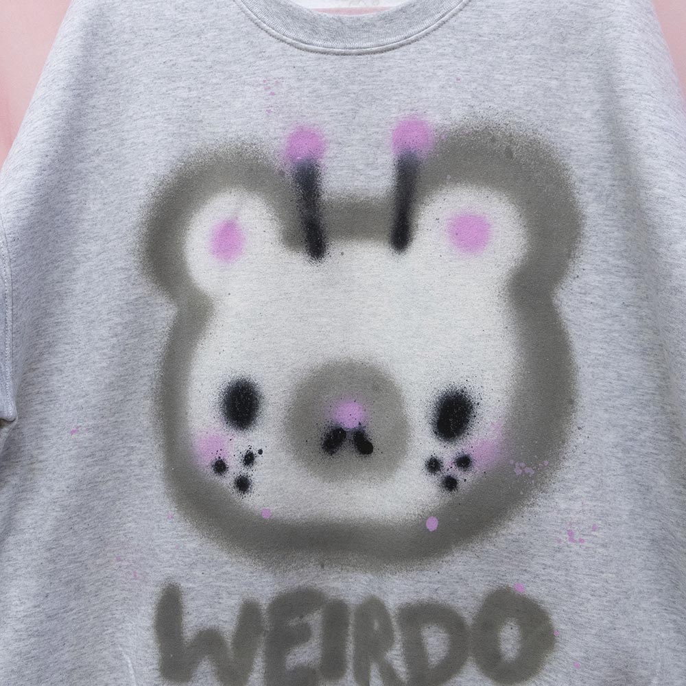 Weirdo spray painted sweatshirt (XL)