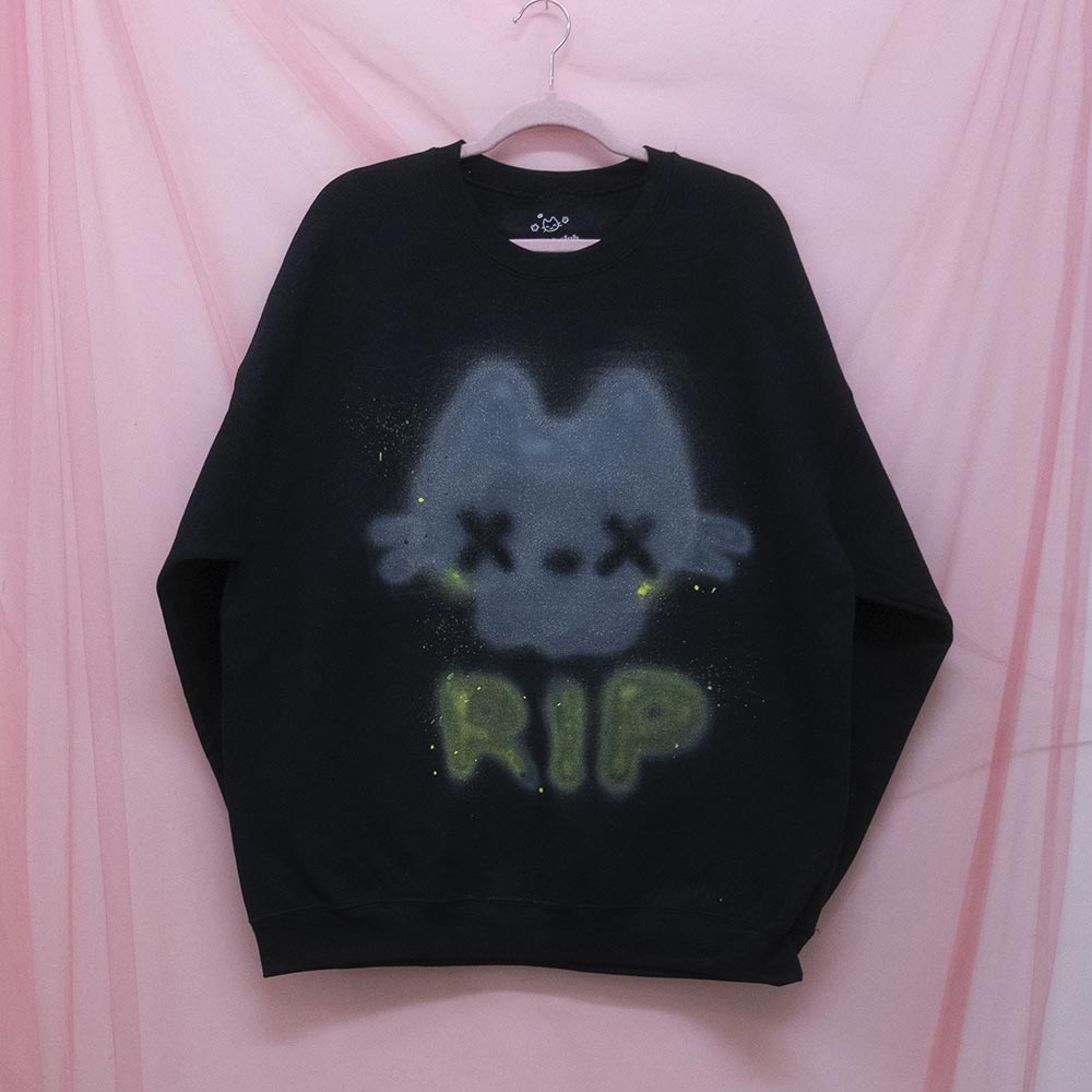 Spray painted "Romantique" Crewneck (XL)