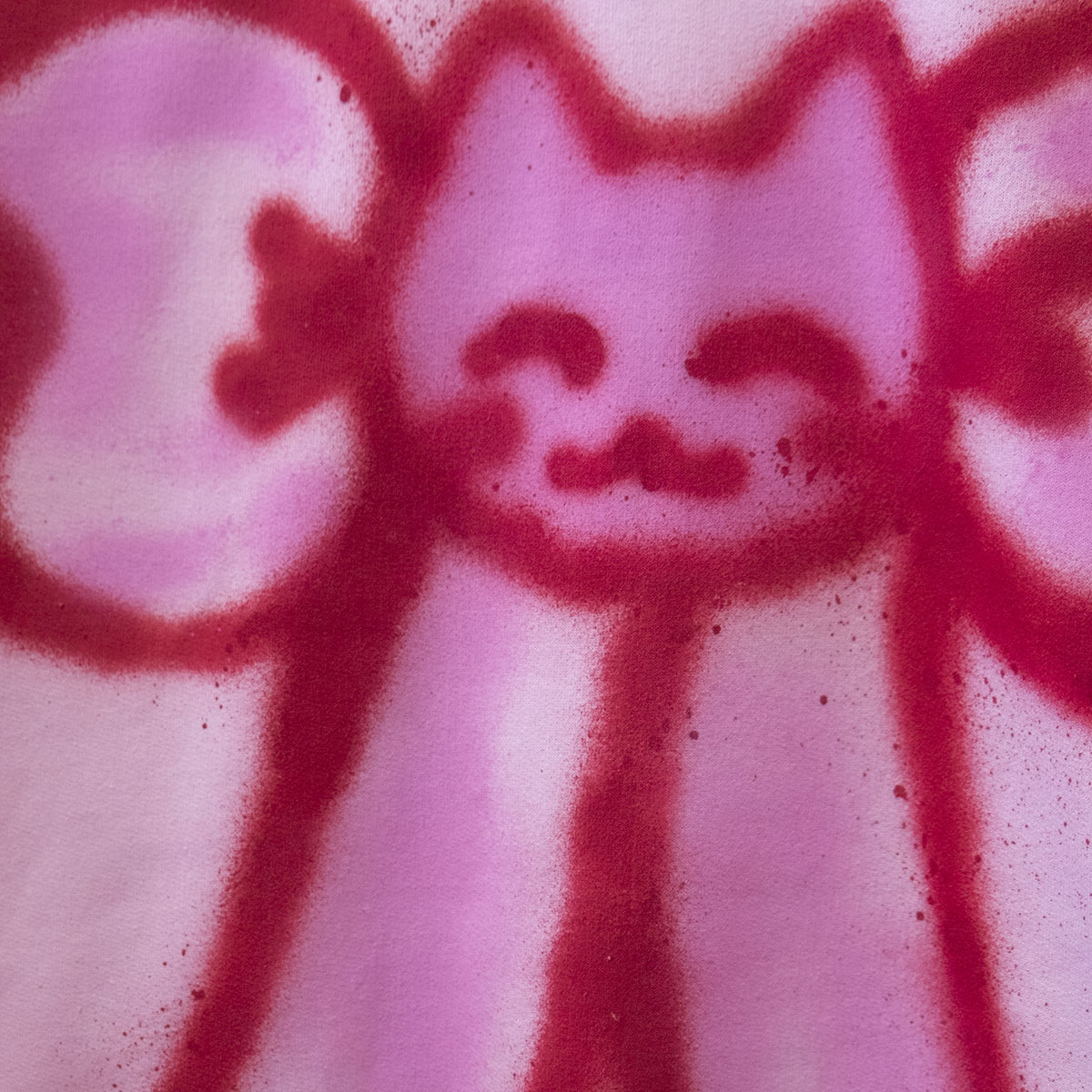 Spray painted Cat with Bow Crewneck (XL)