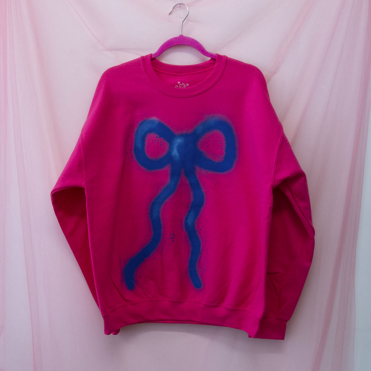 Spray painted Bow Crewneck (L)