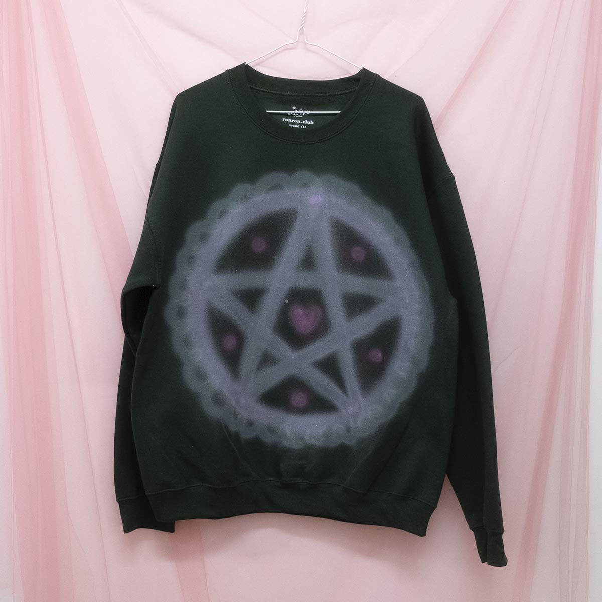 Spray painted Cute Pentacle Crewneck (L)