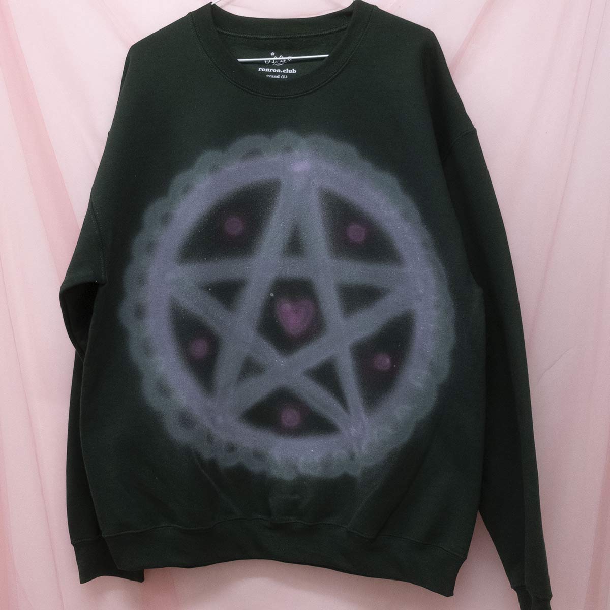 Spray painted Cute Pentacle Crewneck (L)