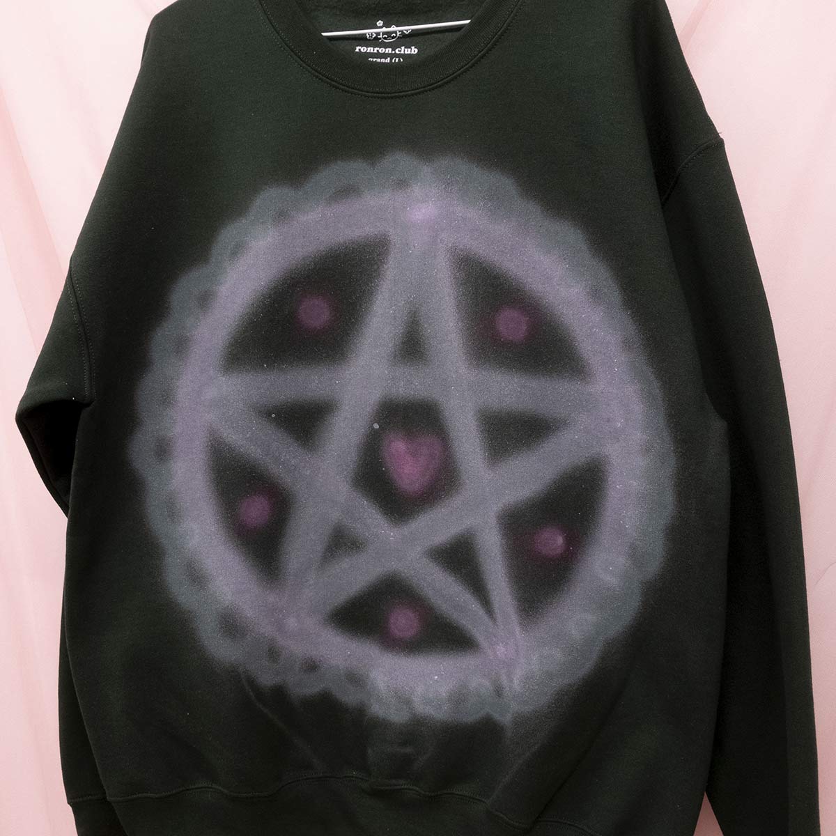 Spray painted Cute Pentacle Crewneck (L)