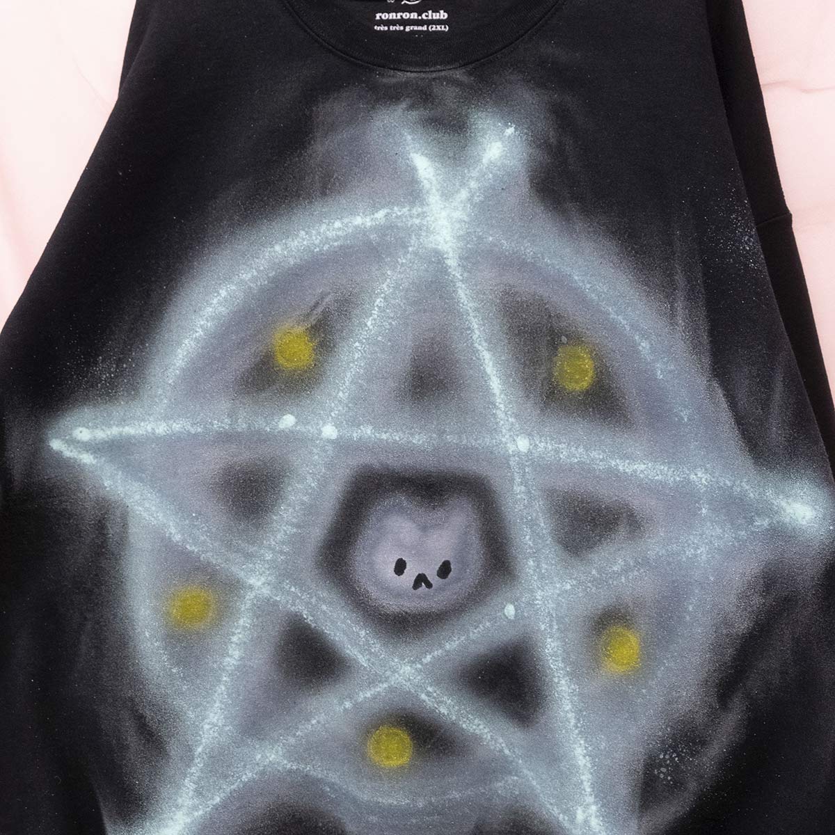 Spray painted Turquoise Pentacle Crewneck (2XL)