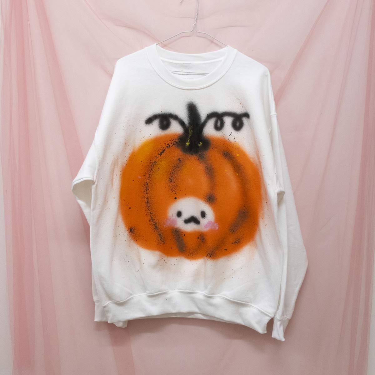 Spray painted Pumpkat Crewneck (L)