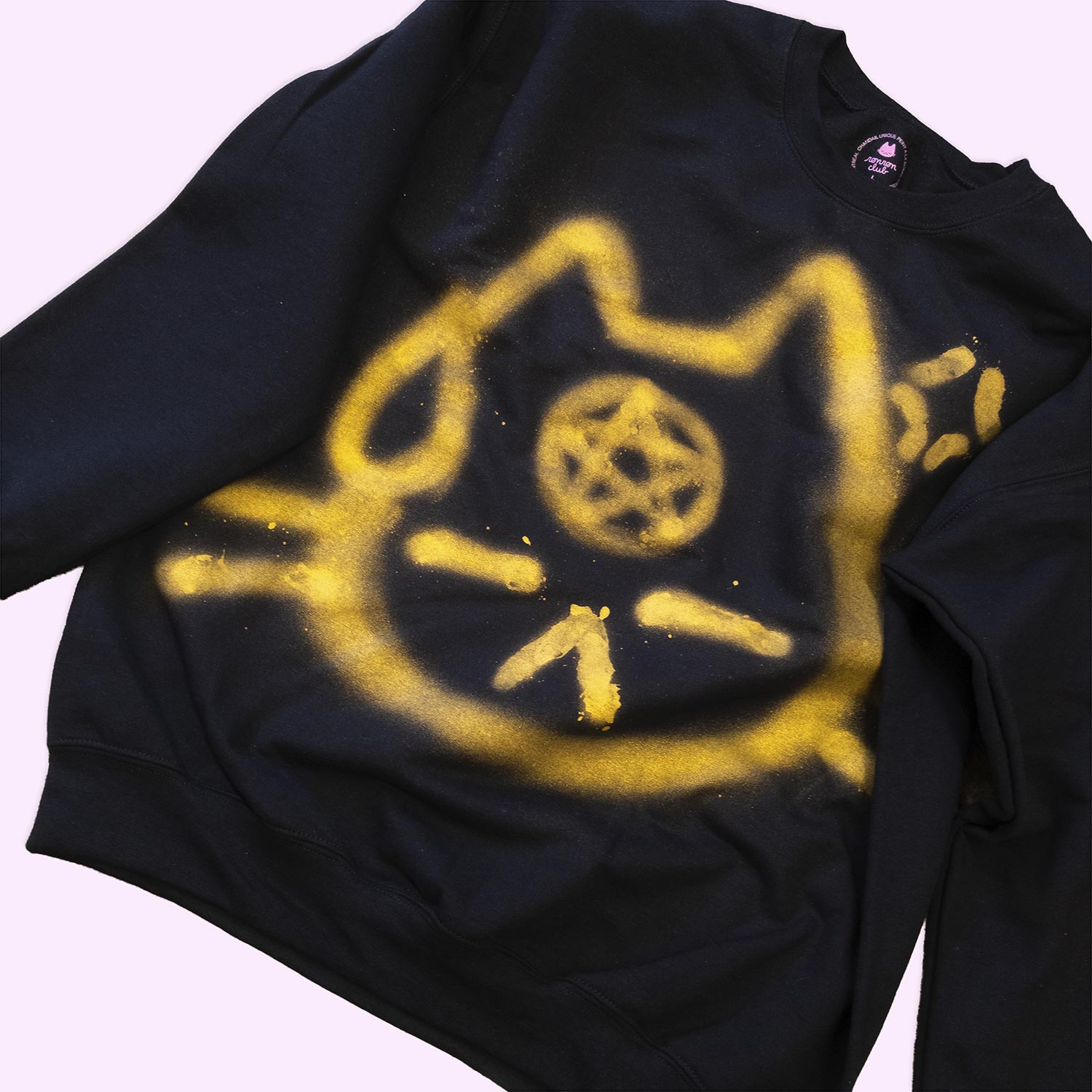 Unique "Pentacle Cat" Crewneck, large size