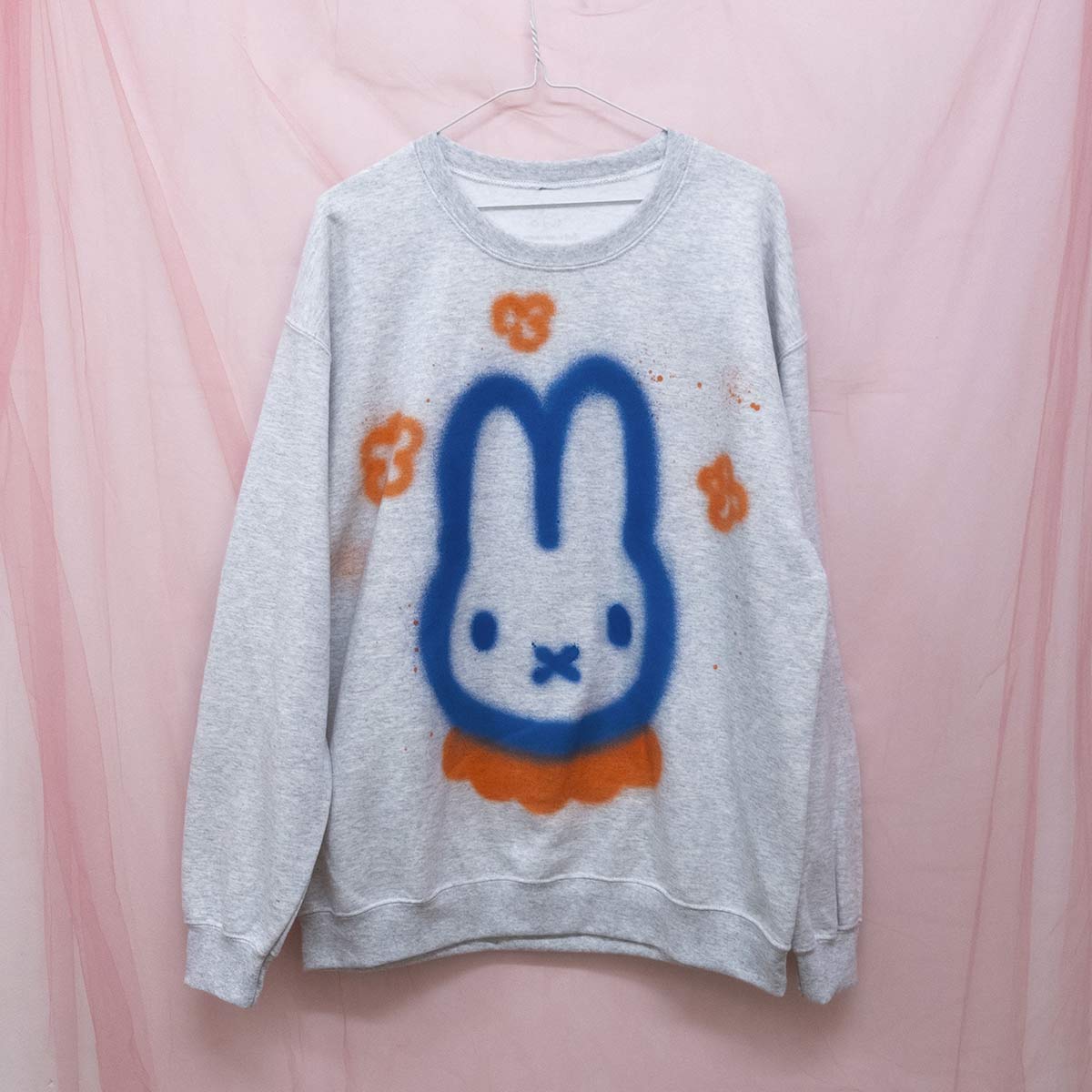 Spray painted Miffy Crewneck (XL)