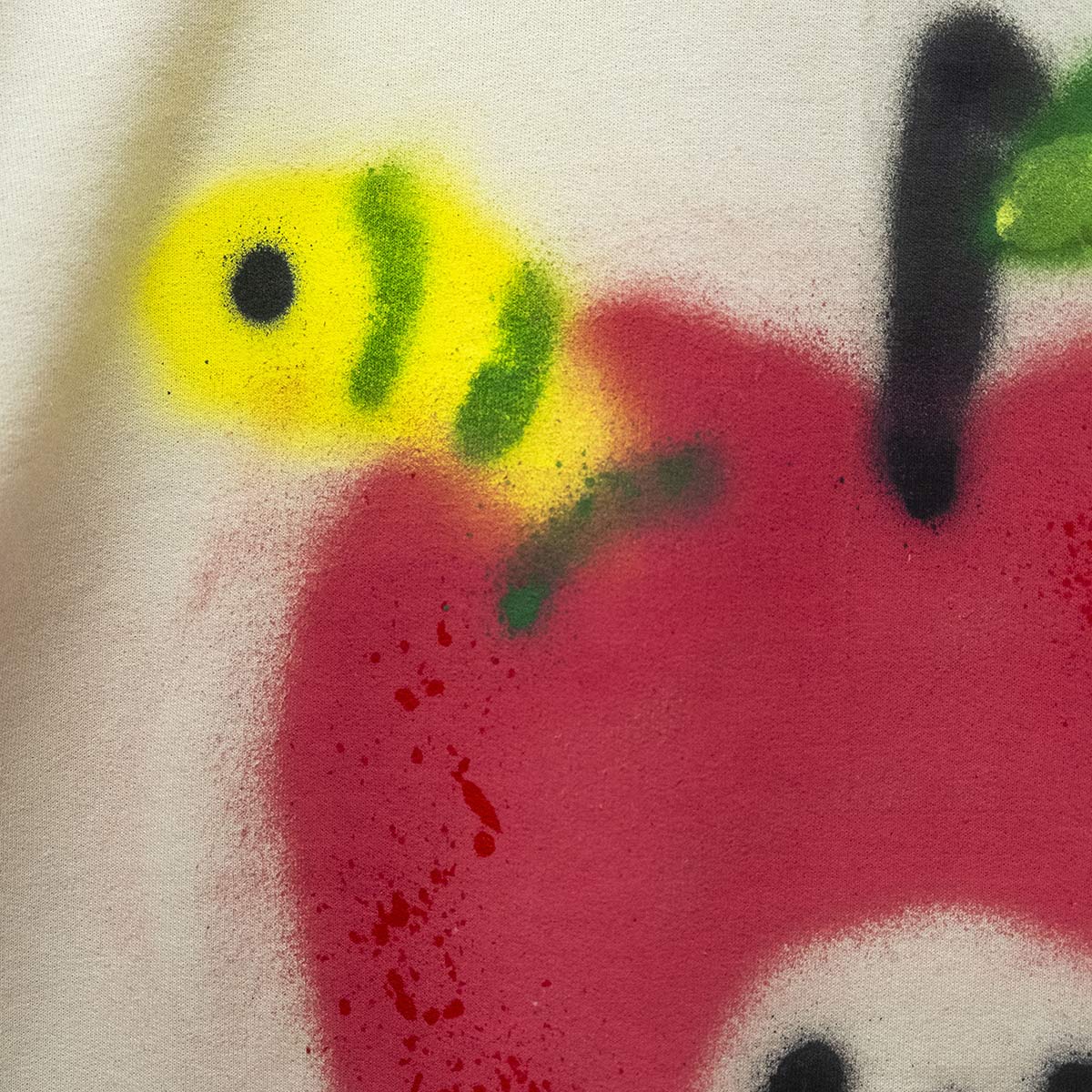 Spray painted Apple and Worm Crewneck (L)