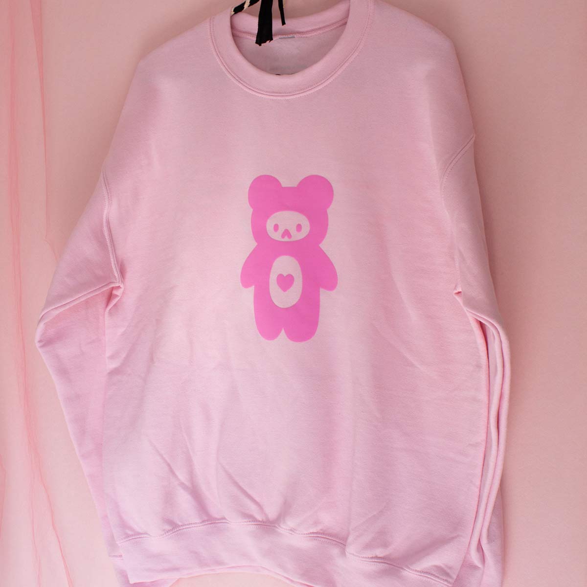 Teddy Puff Print Crewneck