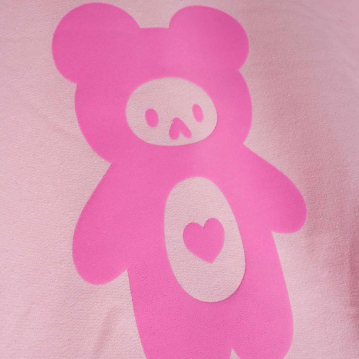 Chandail rose "Ourson" Puff Print