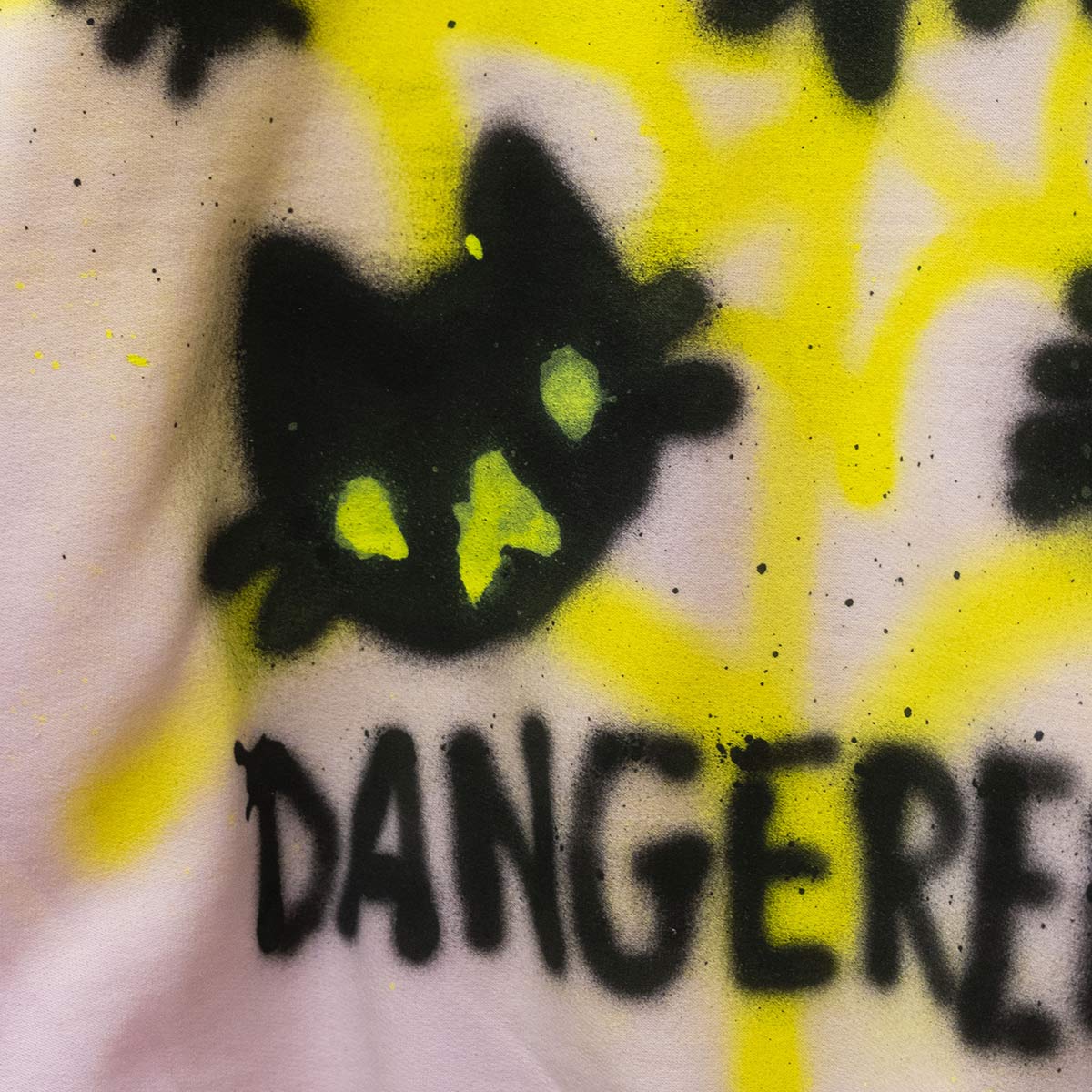 Spray painted Cute but Dangerous Crewneck (L)