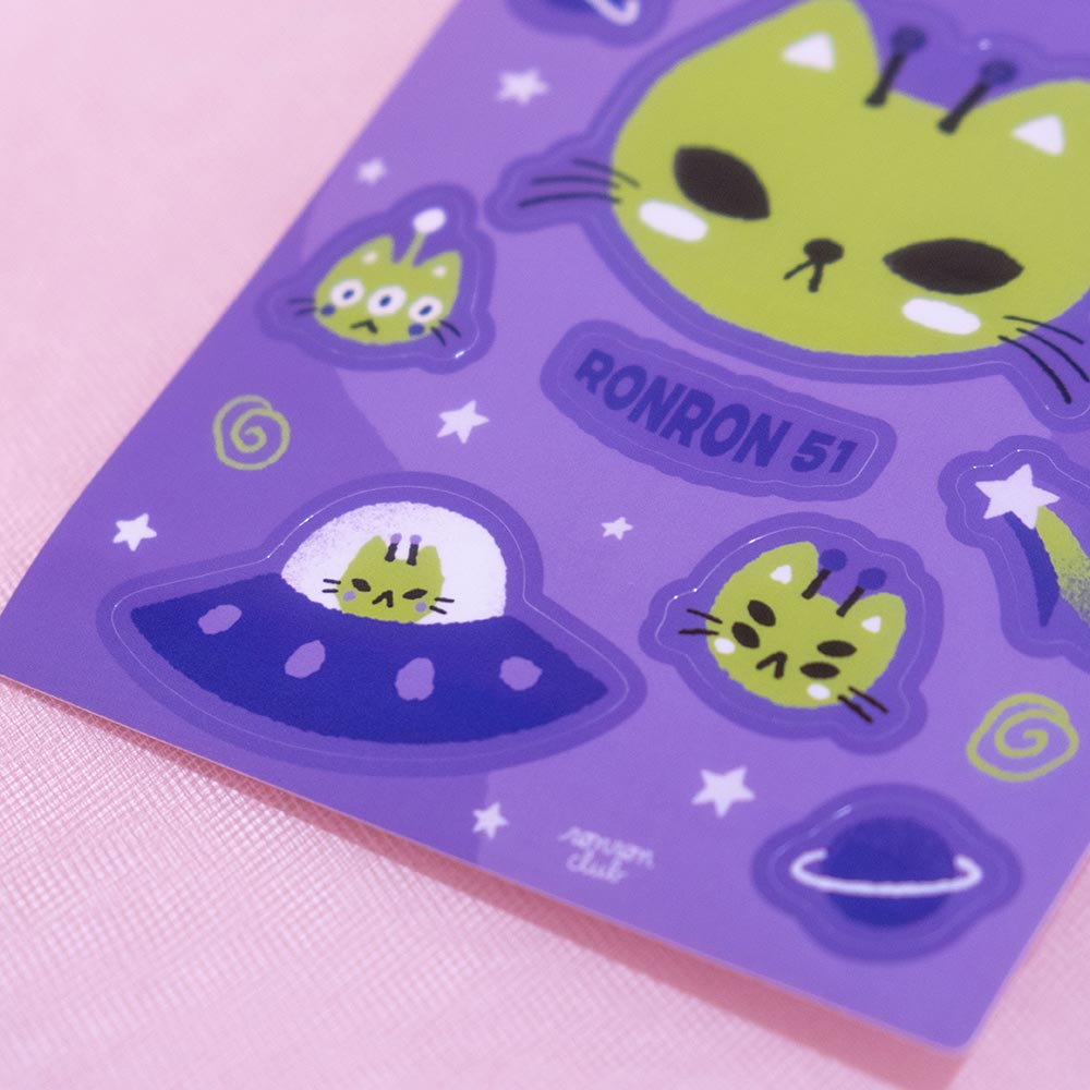 Ronron 51 UFO Vinyl Sticker Sheet