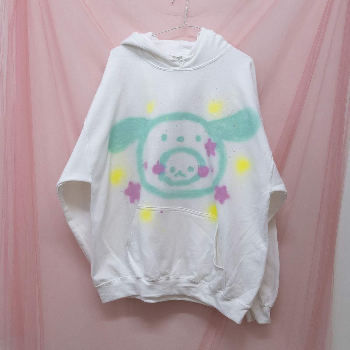 Spray Painted Pocha Pup Hoodie (XL)