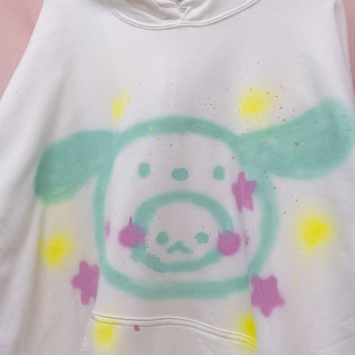 Spray Painted Pocha Pup Hoodie (XL)