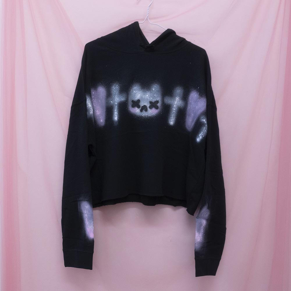 Unique "✝ Cat ✝" Cut-Out Hoodie (XL)