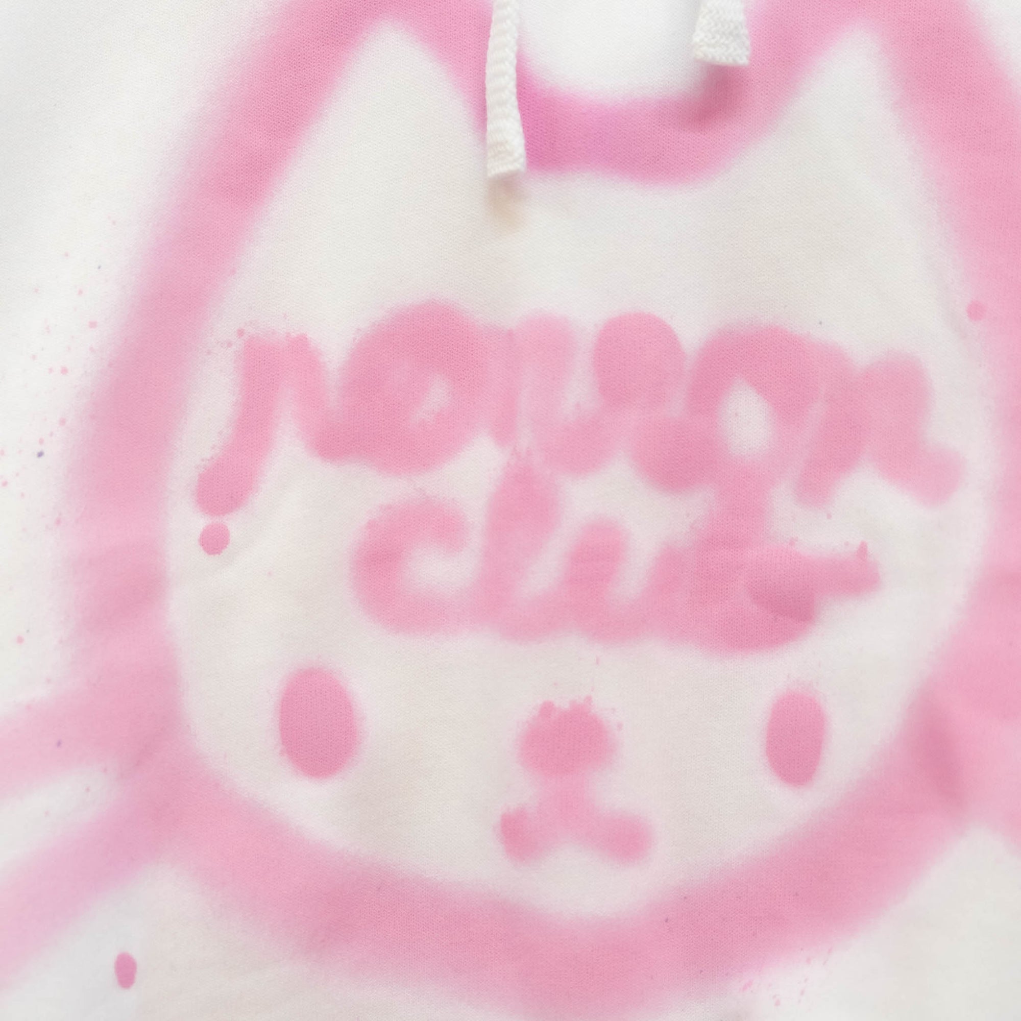 Chandail à capuchon coupé "Chat qui pense à Ronron club" unique (M)