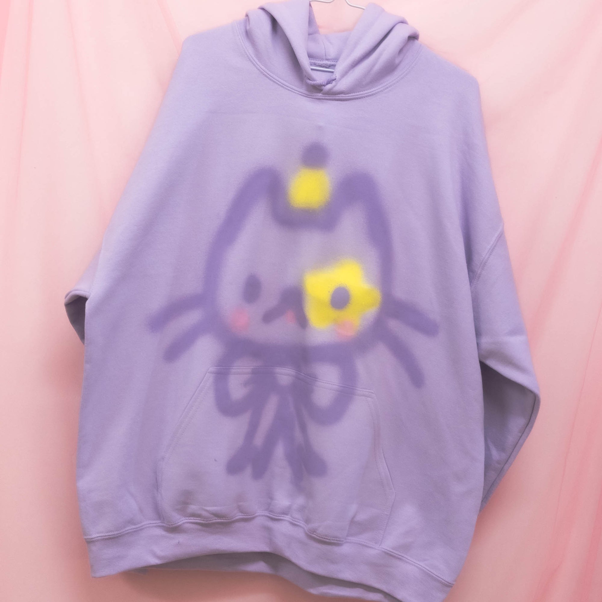 Chandail à capuchon "Chat clown étoile" unique (XL)