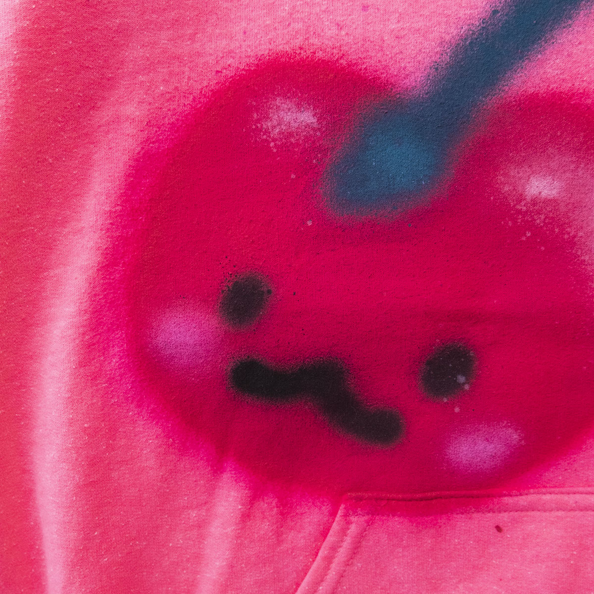 Spray Painted Cherries Hoodie (XL)