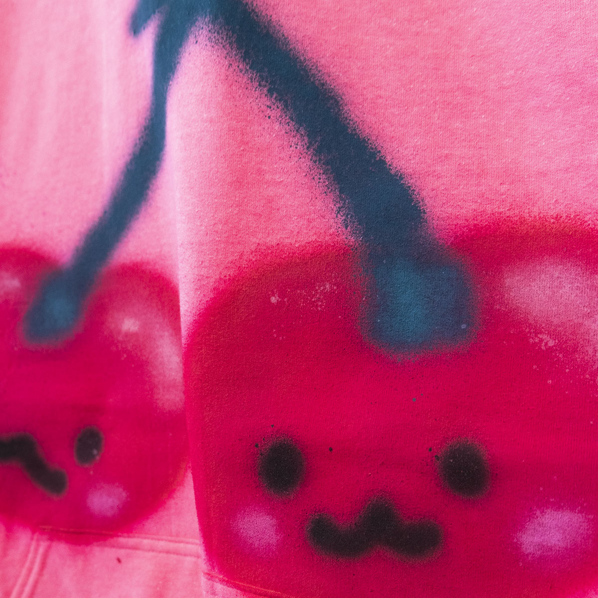 Spray Painted Cherries Hoodie (XL)