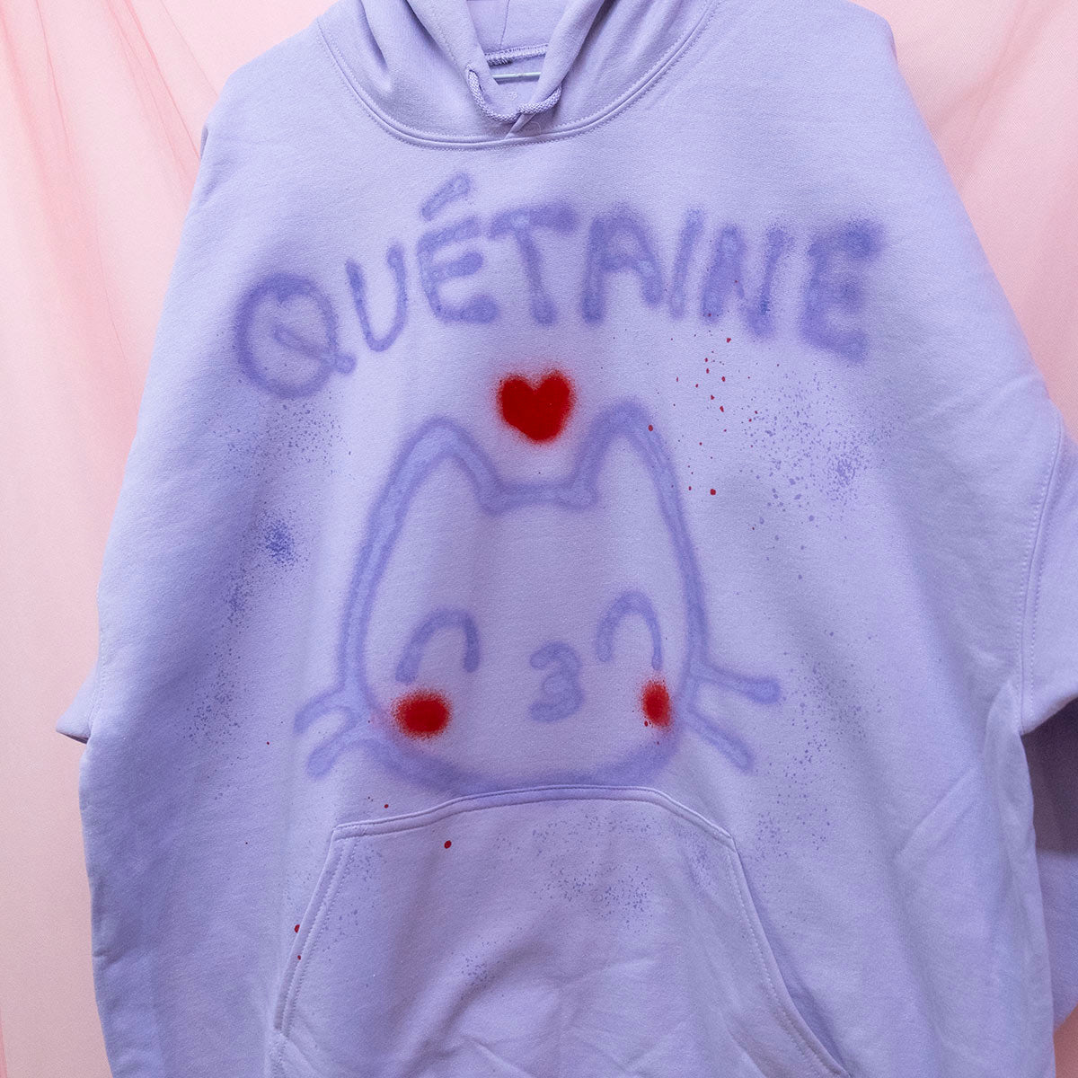 Spray Painted "Quétaine" Hoodie (2XL)