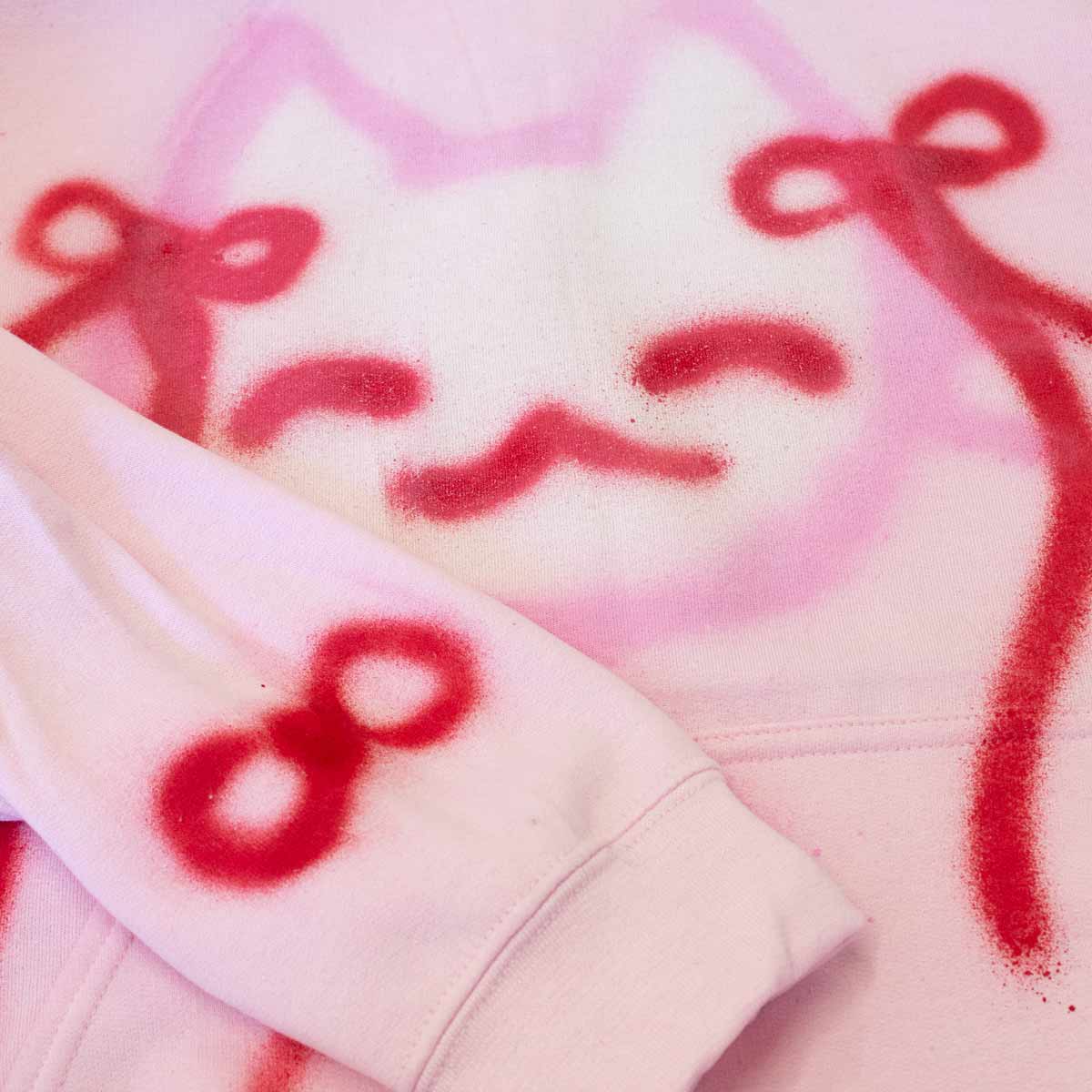 Spray painted ribbons hoodie