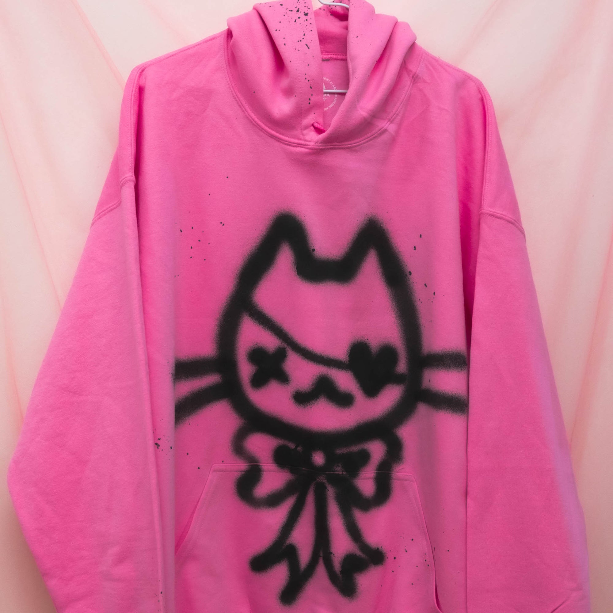 Chandail à capuchon "Chat pirate" unique (XL)